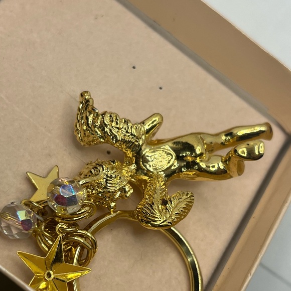 Kirk’s Folly gold tone Angel Cherub AB bead rhinestone keychain boxed - Picture 8 of 11